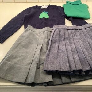 Florence Eiseman vintage apple sweater (5), turtleneck (6) and skirt (5)